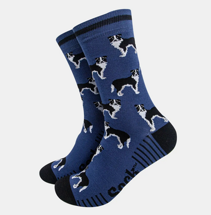 Men's Bamboo Socks - Denim, Blue/Black