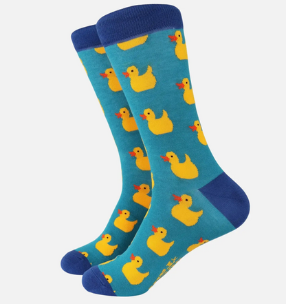 Rubber Duck Bamboo Socks In Turquoise