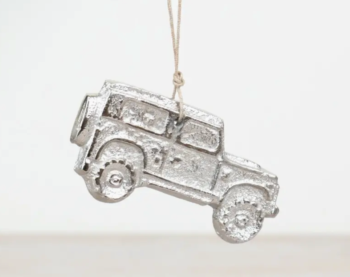 hanging jeep aluminium deco