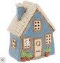 village pottery garden slat roof house tealight