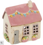 village pottery garden flags house cream tealight