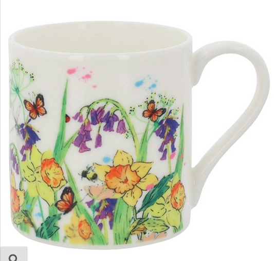 lilly daffodil bone china mug