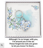 forget me not heart keyring