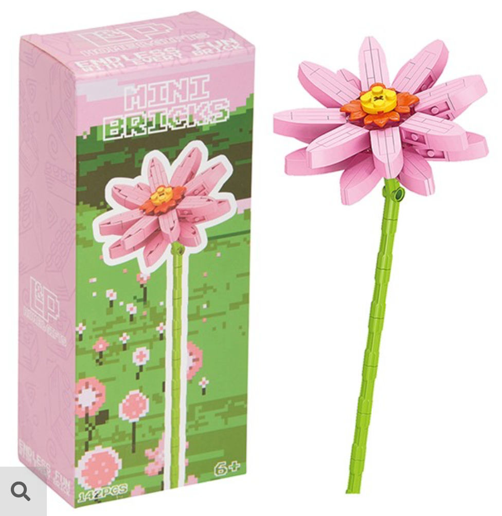 mini bricks stem flower daisy