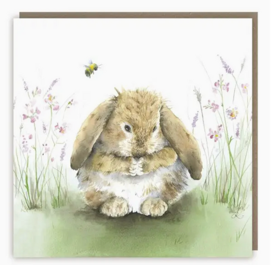 Honey bunny greeting card
