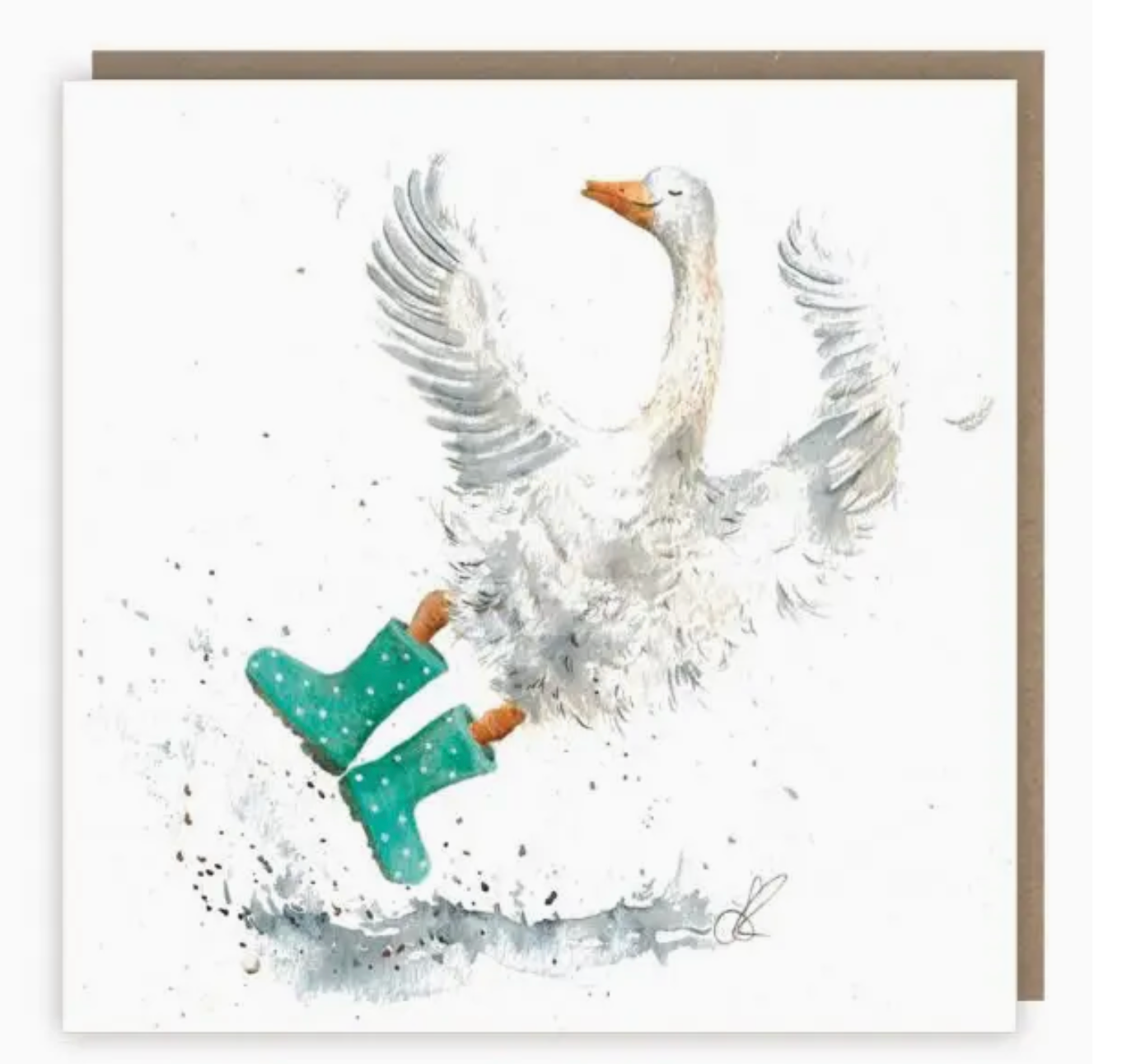 New wellies greeting card
