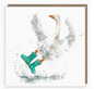 New wellies greeting card