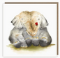 Elephant hugs greeting card