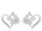 secret garden heart silver plated earrings