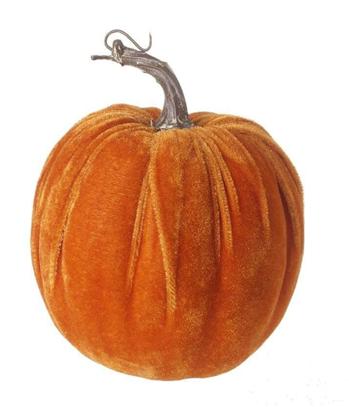 small orange velvet pumpkin