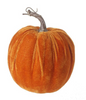 small orange velvet pumpkin