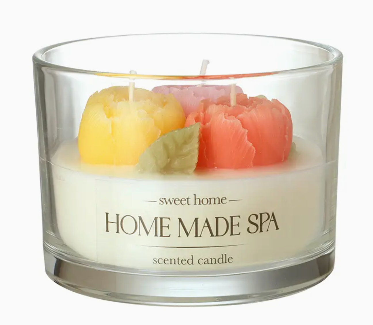 scented floral 3 wick candle