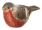 Mini red robin ceramic ornament