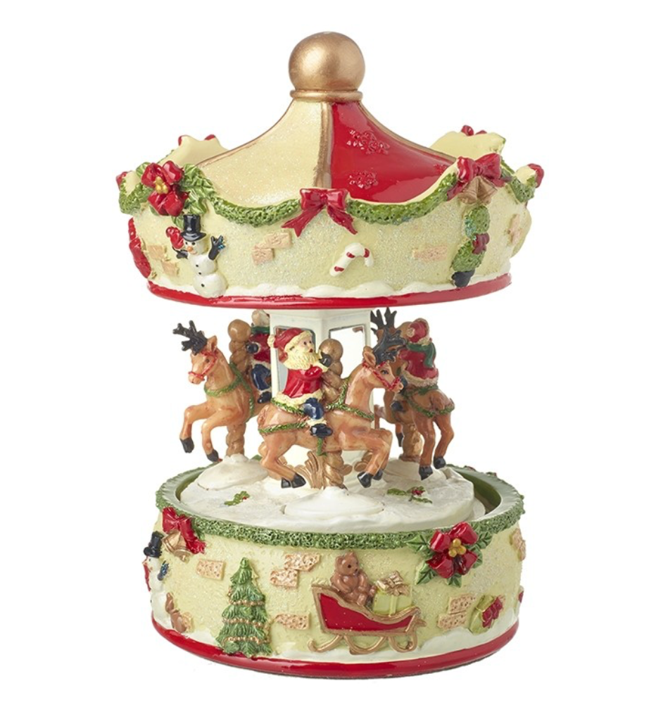 spinning christmas merry go round