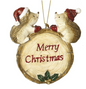 hanging merry christmas hedgehog log