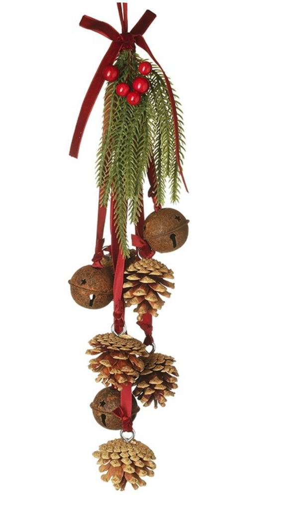 Fir cones and ribbons dec