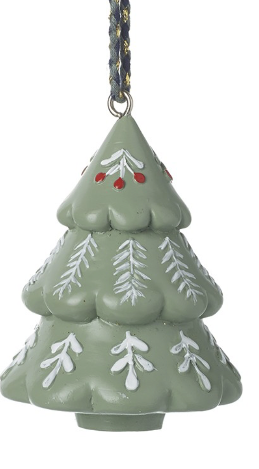 resin green christmas tree hanger
