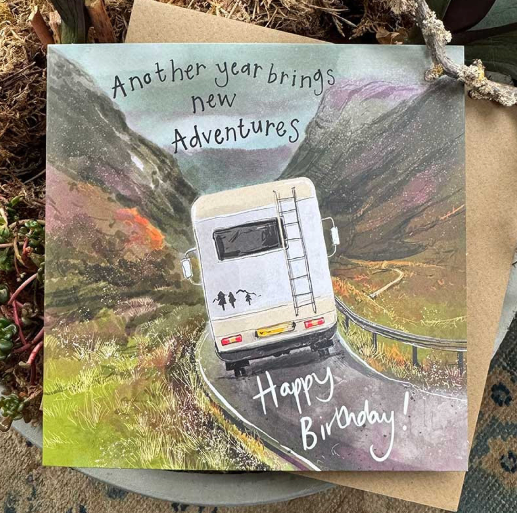 Campervan Birthday Card