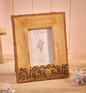 Mango Wood Engraved Flower Frame