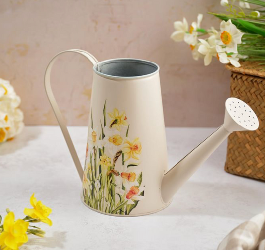 Floral Tin Watering Can Decoration