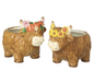 flowery highland cow pot mix