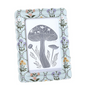 grey wood floral print sml photo frame