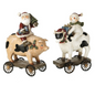 santa and snowman on farmyard animals