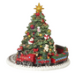 music revovling tree with train
