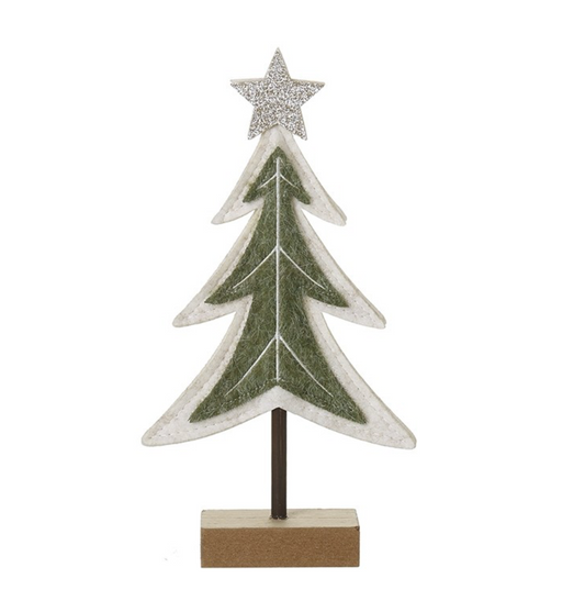 xsm green & white trees with gold star