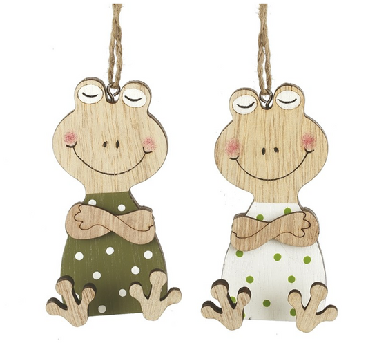 wooden frog hanging decorations mix 2