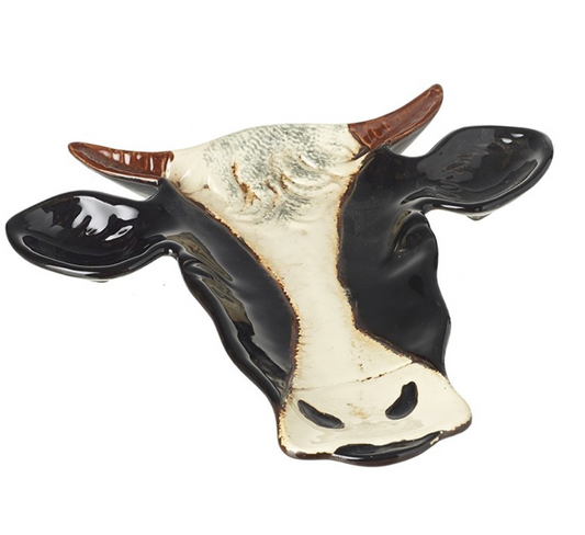 ceramic cow plate