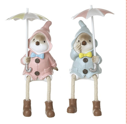 Sitting Duck With Umbrella
