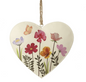 Floral Metal Heart Hanging Dec SML