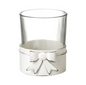white metal bow t-light holder sml