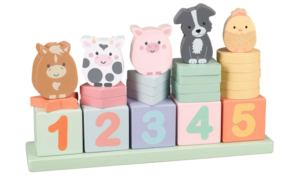 Farmyard Wooden Animal Counting