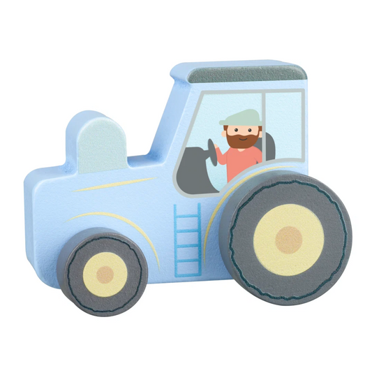 Tractor First Wooden Push Toy