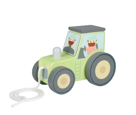 Tractor wooden pull along