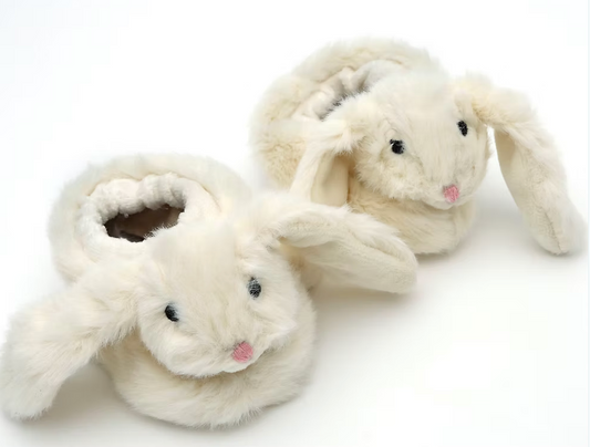 bunny baby soft slippers house shoes cream