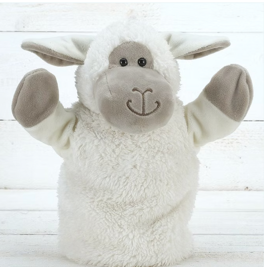 sheep soft toy baby safe hand puppet