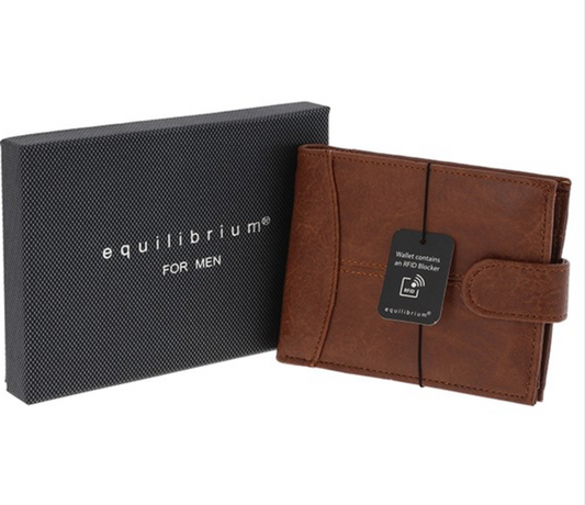 EQ For Men Stylish Modern Wallet Tan