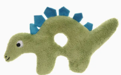 dino plush baby rattle