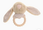 beige bunny plush baby rattle