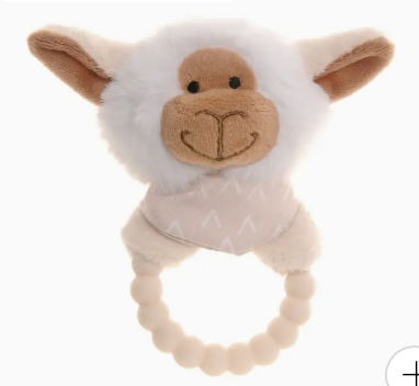 sheep plush baby rattle