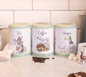 the country set tea coffee sugar set green