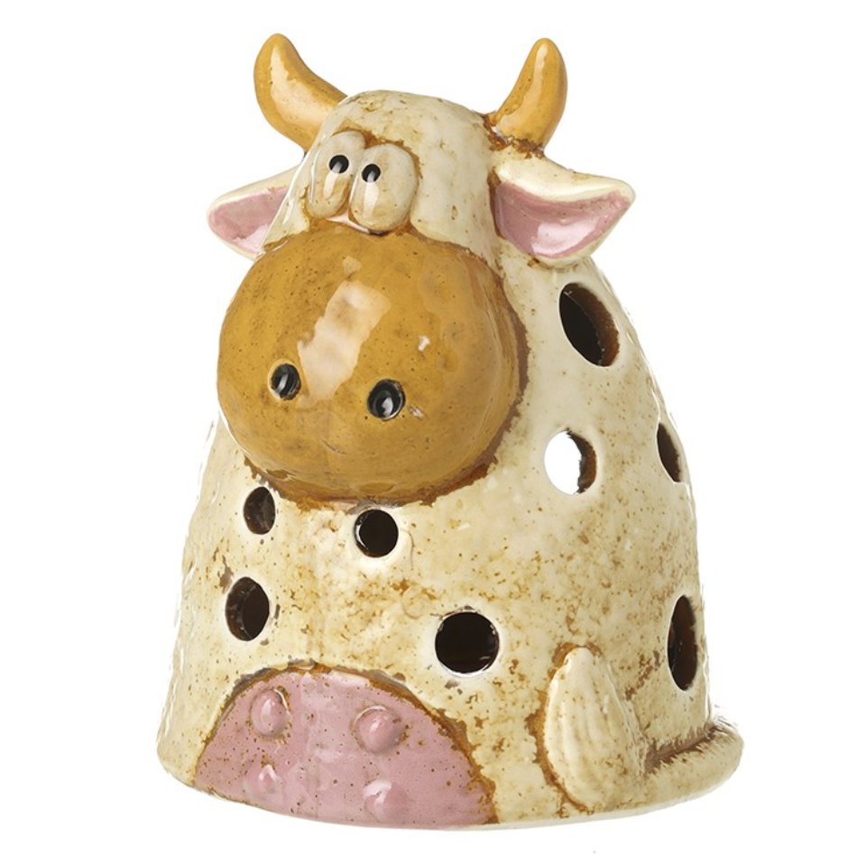 ceramic cow t light holder