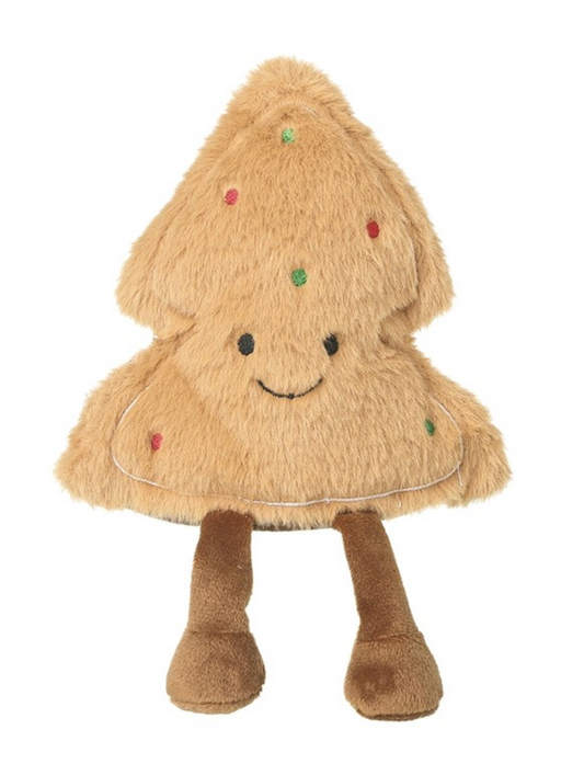 plush brown tree with happy face small