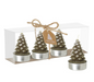Set green tree t lights candles