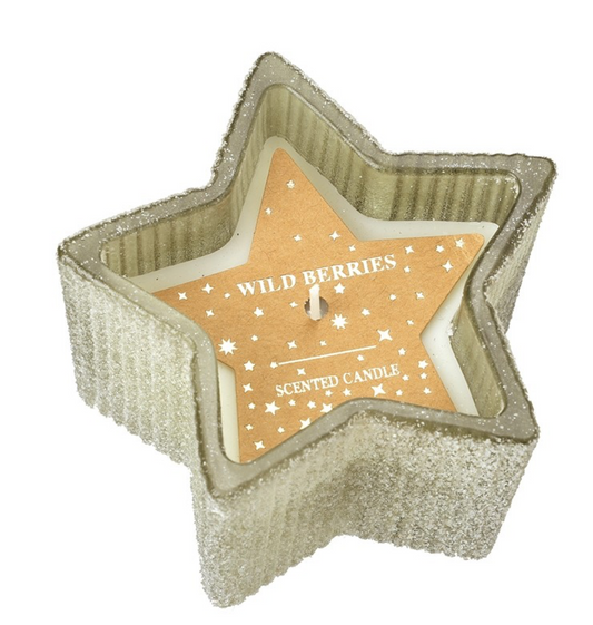 Glass star scented candle