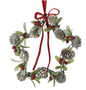 fircone star wreath with red bow