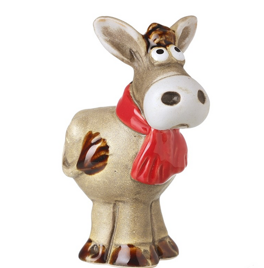 donkey in red scarf